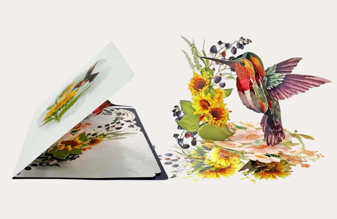 Mother's Day is May 12th! See top 10 Gift Ideas CUTPOPUP Hummingbird 3D Popup Greeting Card