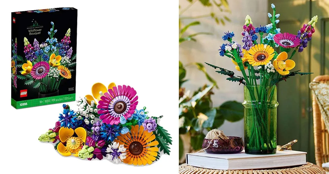 Mother's Day - 100 Best Gift Ideas LEGO Icons Wildflower Bouquet Artificial Flowers Set