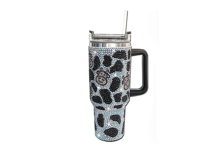 Top 50 Best Tumblers for Daily Lifestyle and Occasion INSTOME 40oz Cow Bling Rhinestone Tumbler with Handle