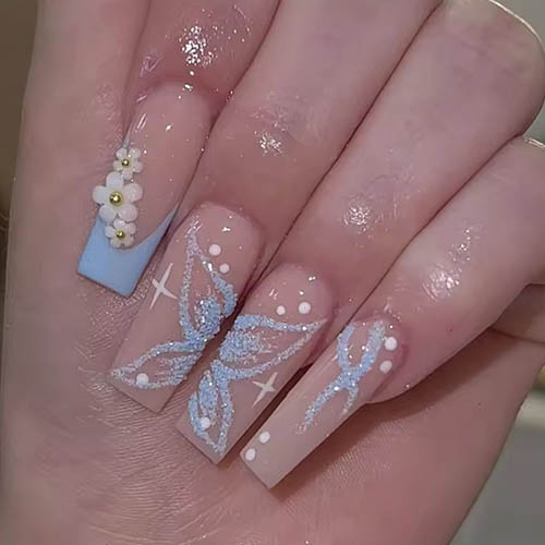 Best Summer Nail Ideas for Any Occasion Long Ballerina French False Nail Chip-proof Waterproof Glossy Texture Nail For Women And Girl Party Activity Fashion Nail Art
