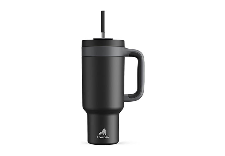 Top 50 Best Tumblers for Daily Lifestyle and Occasion POWCAN 40 oz Tumbler with Handle, 2-in-1 Straw and Sip Lid