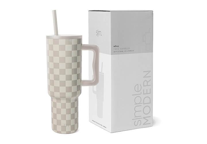 Top 50 Best Tumblers for Daily Lifestyle and Occasion Simple Modern 40 oz Trek Tumbler with Handle and Straw Lid