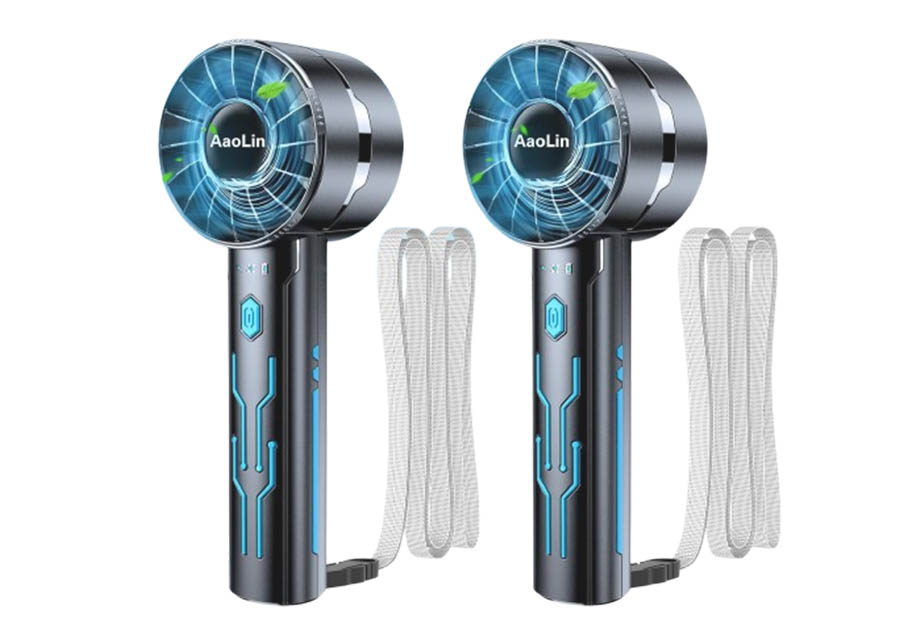 Top 30+ Best Portable Handheld Fans for Travel, Outdoor, and Daily Use AaoLin 2pcs Portable Handheld Turbo Fan with 7000rpm High-Speed Motor USB Rechargeable Cooling Personal Fan