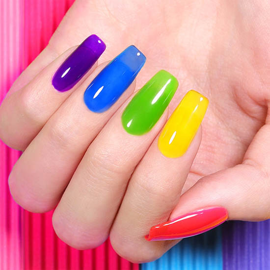 30+ Best Summer Nails: Trendy Press-Ons, Ocean Vibes & Floral Looks BORN PRETTY Jelly Gel Nail Polish Set – 6 Sheer Neon Colors