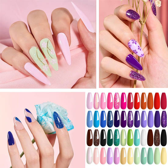 30+ Best Summer Nails: Trendy Press-Ons, Ocean Vibes & Floral Looks Beetles 36-Color Gel Polish Set - Spring Summer Floral Collection