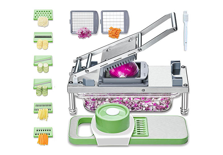30 Best Mandoline Slicers and Choppers for Your Essential Kitchen Gadgets All-in-1 Vegetable Chopper with 8 Blades - Mandoline Slicer-Pro Food Chopper with Container