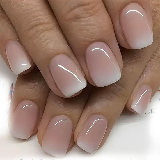 30+ Best Summer Nails: Trendy Press-Ons, Ocean Vibes & Floral Looks Ombre French Press-On Nails - Glossy Full-Cover Acrylic
