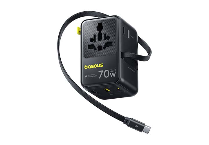 17 Best Cool Tech Gadgets for Smart Living, Travel, and Everyday Use Baseus 70W Universal Travel Adapter