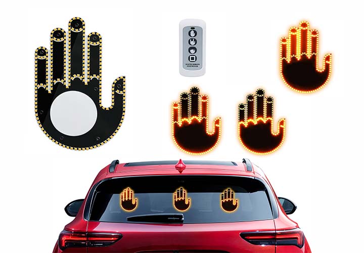 20 Best Coolest Car Gadgets and Accessories to Upgrade Your Ride Hand Gesture Light for Car - 3 in 1 LED Finger Light with Remote Control