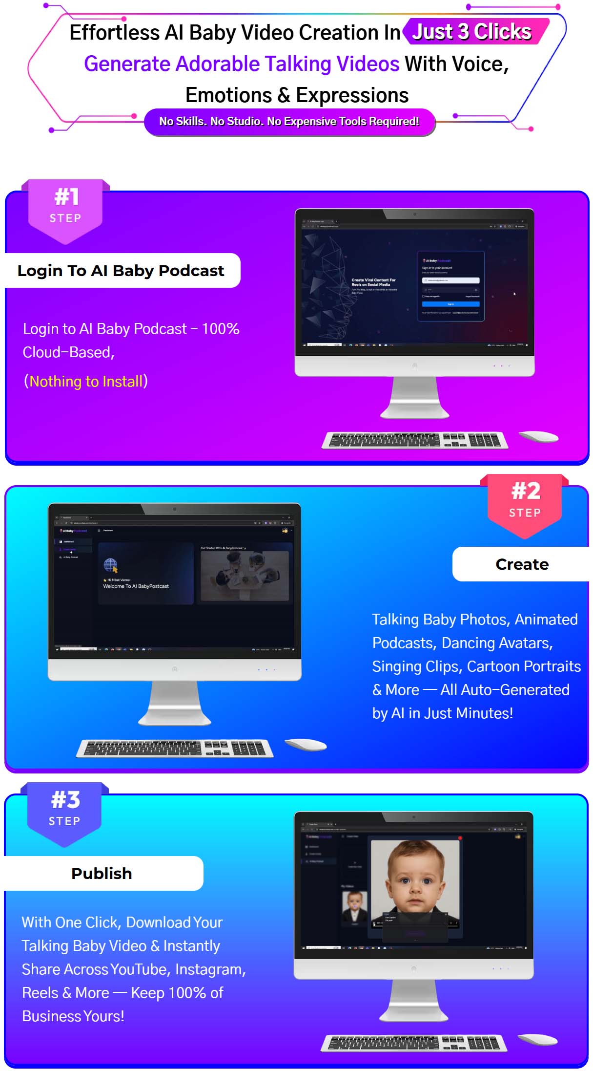 AI Baby Podcast Review: Create Viral Baby Videos in Minutes — No Tech Skills Needed! How AI Baby Podcast Works