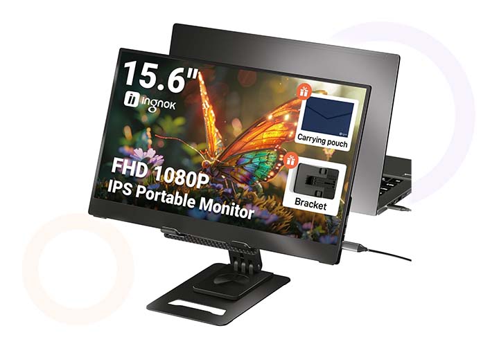 Best Portable Monitors for Laptops, Work, Gaming and Travel | Prime Day Deals Portable Monitor, Ultra Slim 15.6 Inch FHD IPS Laptop Screen Extender