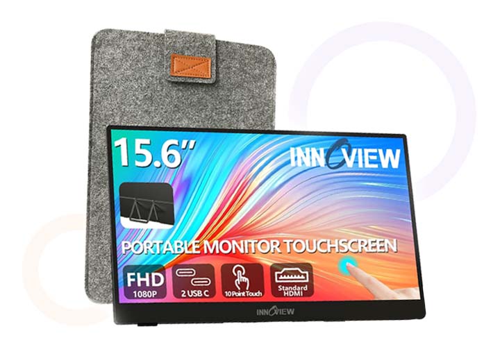 Best Portable Monitors for Laptops, Work, Gaming and Travel | Prime Day Deals InnoView Portable Monitor Touchscreen 15.6" 1080P 10-Point Touch Screen Monitor Portable