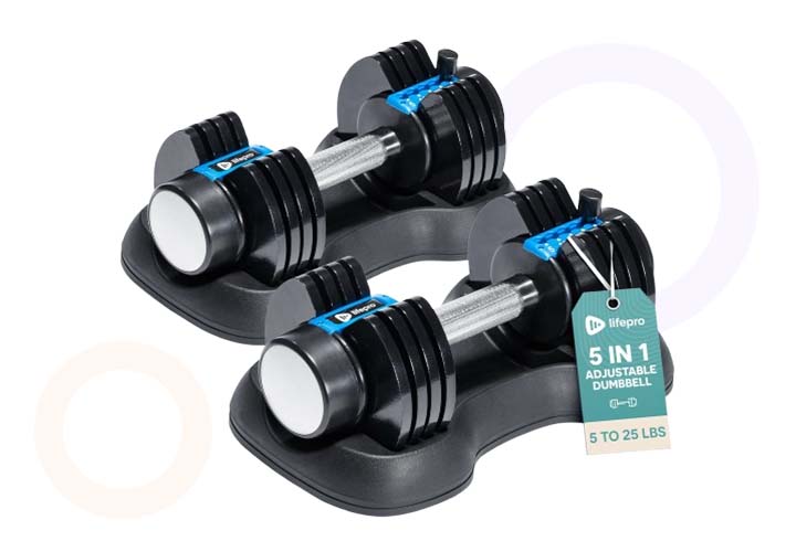 Best Dumbbell Set for Beginners: 10+ Top Picks for Your Home Gym Lifepro Adjustable Dumbbells Set - 5in1-15lb 25lb 43lb 55lb weights Set & Single with Rack - Quick Adjust, Secure Grip - Compact Hand Weights for Men Women Home Gym