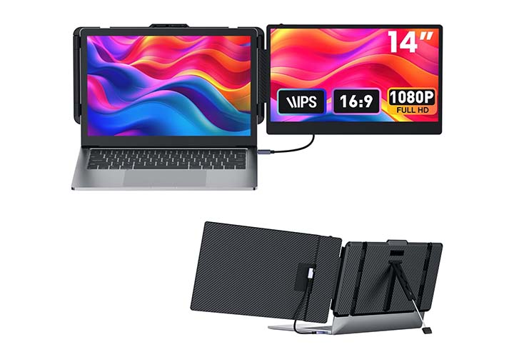 17 Best Cool Tech Gadgets for Smart Living, Travel, and Everyday Use Laptop Screen Extender 14-inch FHD Monitor