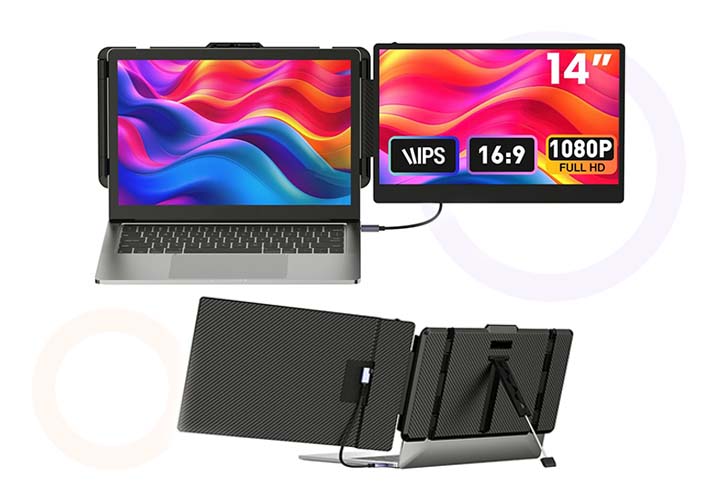 Best Portable Monitors for Laptops, Work, Gaming and Travel | Prime Day Deals Laptop Screen Extender 14-inch, 1080P FHD Portable Monitor,